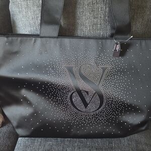 Victoria's Secret Black Tote with Sparkling Accents